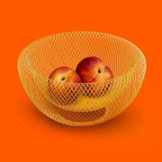 Yellow wire mesh bowl